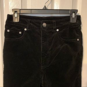H&M High-Waisted Black Corduroy Pants